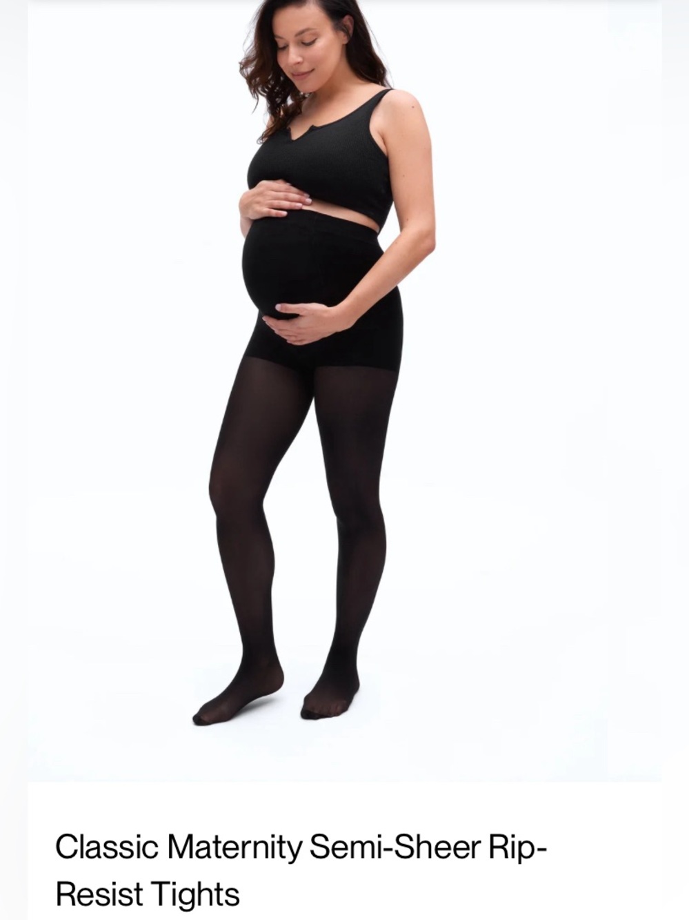 Sheertex Maternity Sheer Black Tights - NWT